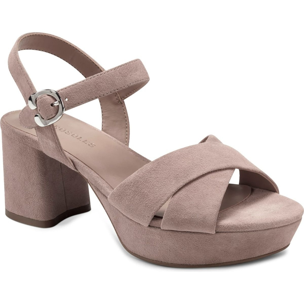 AEROSOLES Pink Platform Sandals with Block Heel